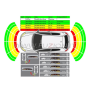 KIT 8 FRONTE/RETRO PARKING SENSES AVEC DISPLAY LED INVISIBILI