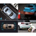 KIT 8 SENSORI DI PARCHEGGIO FRONTE/RETRO CON DISPLAY LCD INVISIBILI