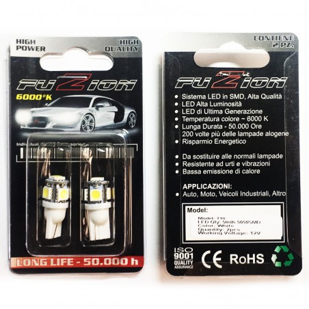 Lampada Led Canbus T10 W5W Luci Di Posizione 12V 5 Smd Bianco No Errore New Con - Foto 11