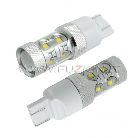 T20 LAMPS 7443 W21/5W 50W LED CANBUS FUZION