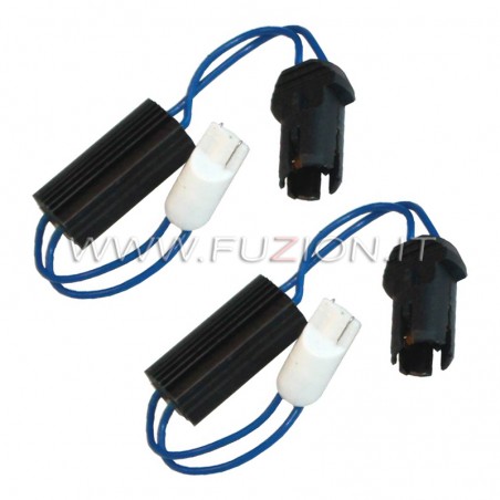 RESISTENZE LED T10 W5W PLUG AND PLAY SPEGNI SPIA FILTRI CANBUS NO ERROR FUZION