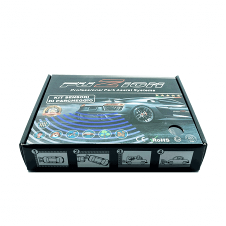 MWS - Kit 4 Sensori Parcheggio Display Led Cicalino Acustico - Nero - Foto 6