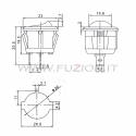 Aan-off-circulaire barbell-schakelaar 20 mm.