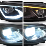 FARI FULL LED PER GOLF 7 MK7 DAL 2012 AL 2017 LUCI ANTERIORI DRL LED BIANCO