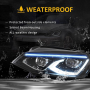 FULL LED HEADLIGHTS FOR GOLF 7 MK7 FROM 2012 TO 2017 WHITE LED DRL FRONT LIGHTS