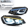 FULL LED HEADLIGHTS FOR GOLF 7 MK7 FROM 2012 TO 2017 WHITE LED DRL FRONT LIGHTS