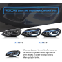 Volledige LED-koplampen voor Golf 7 MK7 VII van Variant TSI TDI van 2012 tot 2017