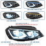 FARI FULL LED PER GOLF 7 MK7 DAL 2012 AL 2017 LUCI ANTERIORI DRL LED BIANCO