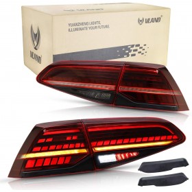 Koplampen Set Achterlichten Golf 7 en Golf 7.5 Rode Kleur Volledige LED Matrix Dynamic