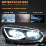 FARI FULL LED POUR GOLF 6 MK6 DAL 2008 AL 2014 LUCI ANTERI DRL DINAMICO STILE GOLF 8