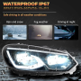 Volledige LED-koplampen voor Golf 6 MK6 van 2008 tot 2014 Voorverlichting DRL Dynamic Golf Style 8
