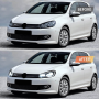 FARI FULL LED PER GOLF 6 MK6 DAL 2008 AL 2014 LUCI ANTERIORI DRL DINAMICO STILE GOLF 8