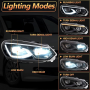 FARI FULL LED FOR GOLF 6 MK6 DAL 2008 AL 2014 LUCI ANTERI DRL DINAMICO STILE GOLF 8