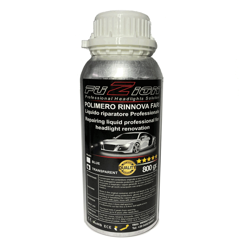 KIT COMPLETO RINNOVA LUCIDA FARI CON POLIMERO 800GR PROFESSIONALE