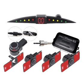 Kit 4 parkeersensoren met professionele onzichtbare slanke LED-display
