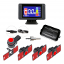 KIT 4 SENSORI DI PARCHEGGIO CON DISPLAY LCD A COLORI INVISIBILI