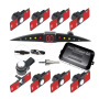 KIT 8 FRONT PARKING SENSES/RETRO INVISIBILI DISPLAY LED SLIM