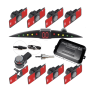 Kit 8 voor / terug parkeersensoren met onzichtbaar LED-display