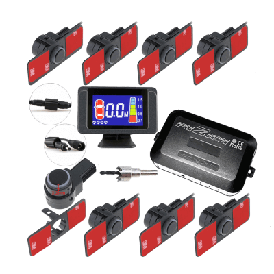 KIT 8 SENSORIES OF FRONTE PARKING/RETRO INVISIBILI DISPLAY LCD COLOURS