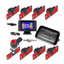 KIT 8 SENSORI DI PARCHEGGIO FRONTE/RETRO CON DISPLAY LCD INVISIBILI