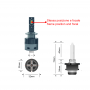D2S 6000K LED-lampen van Xenon LED Matrix 12000 Lumen Plug & Play Furs