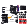 Kit 8 voor / terug parkeersensoren met onzichtbare zoemer