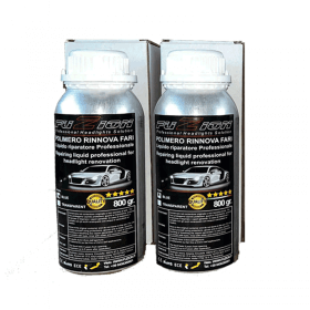 2 X RICARICA POLIMERO LIQUIDO BLU 800GR LUCIDATURA RIPRISTINO FARI AUTO