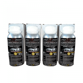 4 x RICARICA POLIMERO LIQUIDO TRASPARENTE 800GR LUCIDATURA RIPRISTINO FARI AUTO PROFESSIONALE