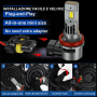LED Motorfiets Lamp H8 LED 12/24 V 1: 1 EasyPro Plug & Play Canbus Fuzion
