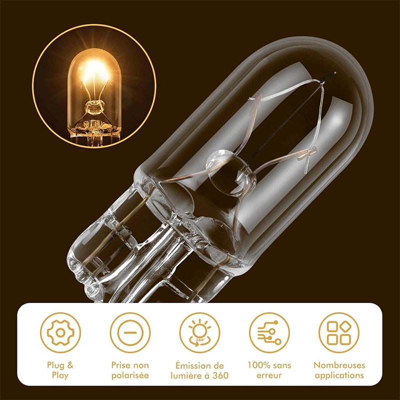 Nakamichi Ampoules LED T10 168 2825 194 W5W 19 LEDs SMD 3014 Bleu Glacier - Lot De 19 Ampoules Intérieur Voiture Sans Erreur
