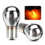 BA15S P21W 1156 12V 21W Chrome Silver Invisible Arrows Pro + Signal Lights