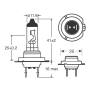 H7 PX26d 12V 55W ALOGENE SUPER WHITE PRO+ BIANCO 6000K EFFECT XENON