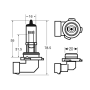 H12 PZ20d 12V 53W HALOGEN SUPER WHITE PRO+ WHITE 6000K XENON EFEKAT