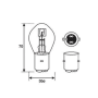 B35 BA20D 12V 35 / 35W Halogeen Super White Pro + White 6000k Xenon Effect