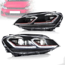 GOLF 7 MK7 VII STYLE 7.5 RED GTI LED PREDNJA SVJETLA INTEGRIRANA DRL I DINAMIČKI POKAZATELJI