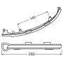 Dynamische pijlensequenties LED VW GOLF MK7 MK7.5 CLEAR White Touran