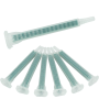 Diepe statische mixer voor tweecomponenten bicrogecartridges