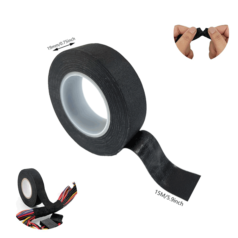 Nastro Termico Nastro Isolante In Tessuto Nero - 4 Rotoli Da 19mm