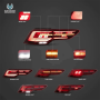 LED-achterlichten Set IQ Style VW Golf 8 VIII LED Aftermarket Red